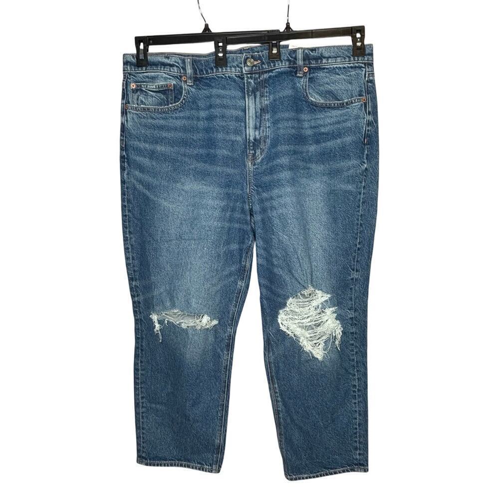 American Eagle Super High Rise Ankle Straight Denim Jeans New Size 20 Short
